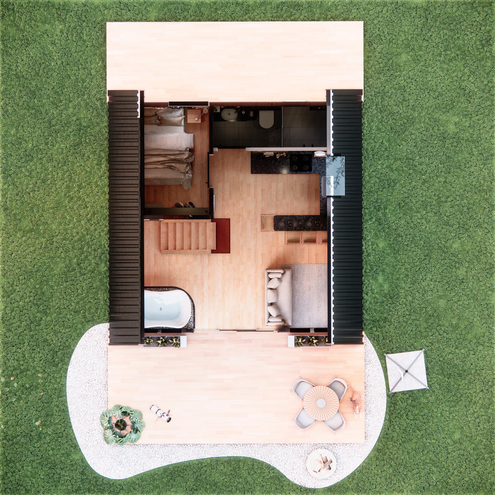 Miniatura 4 de Cabana Nature – 2 Quartos